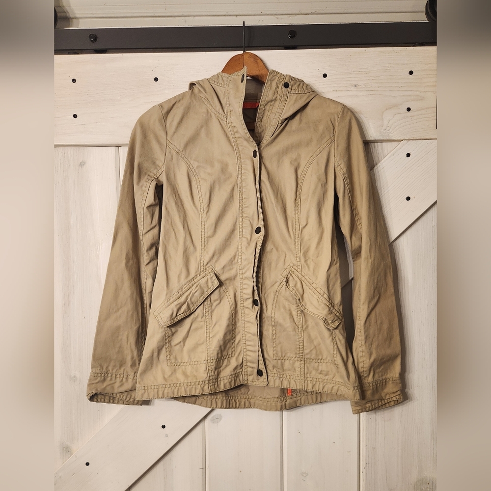 Y2K Hollister Canvas Utility Jacket. Size XS. Hooded. Button Closure